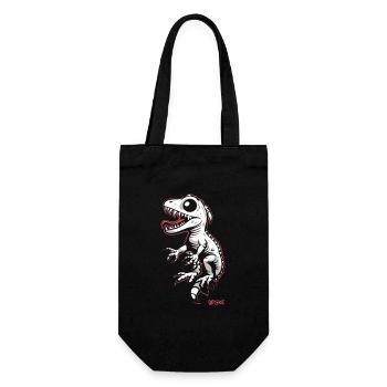Drôle Cool Gris Lézard Blanc - Sac à bouteille - noir - Devant