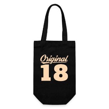 Original 18 Year Birthday Gift - Gift Bag for Bottles - black - Front