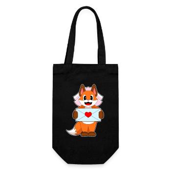Fox Bride Letter Wedding - Gift Bag for Bottles - black - Front