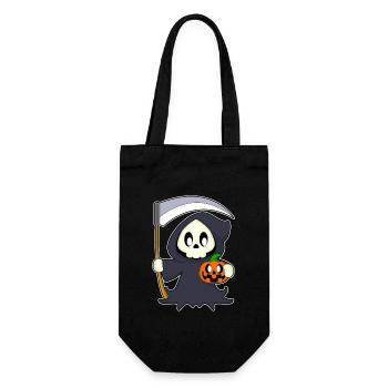 Grim Reaper Halloween Pumpkin - Gift Bag for Bottles - black - Front