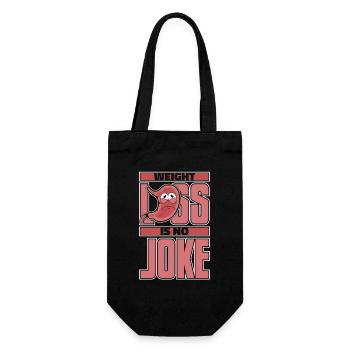 Weight Loss Is No Joke Gastric Bypass Gastric - Gift Bag for Bottles - black - Front