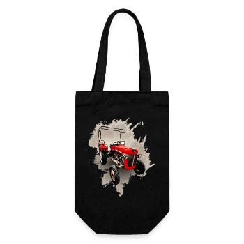 M F 30 Bulldog Traktor - Geschenkbeutel für Flaschen - Schwarz - Vorne