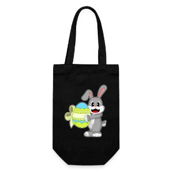 Hase Ostern Schleife - Geschenkbeutel für Flaschen - Schwarz - Vorne
