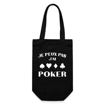I Can't I Have Poker Gift - Gift Bag for Bottles - black - Front