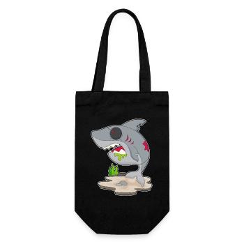 Hai Halloween Zombie - Geschenkbeutel für Flaschen - Schwarz - Vorne