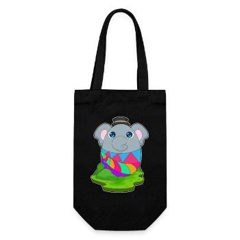 Elefant Ostern Osterei - Geschenkbeutel für Flaschen - Schwarz - Vorne