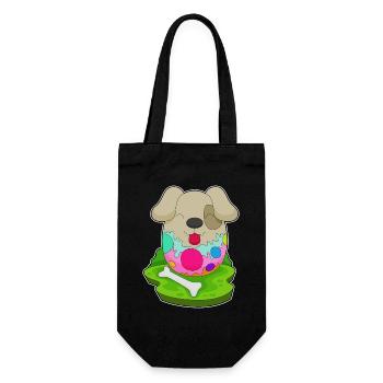 Dog Easter Easter Egg - Gift Bag for Bottles - black - Front