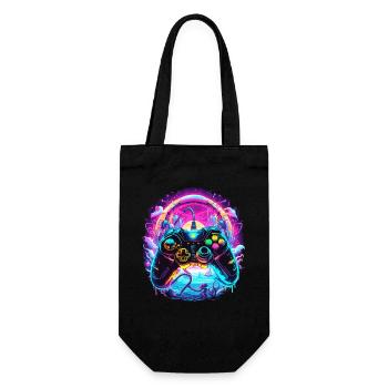 Manette Synthwave Gamer Fantasy Retro Gaming - Sac à bouteille - noir - Devant