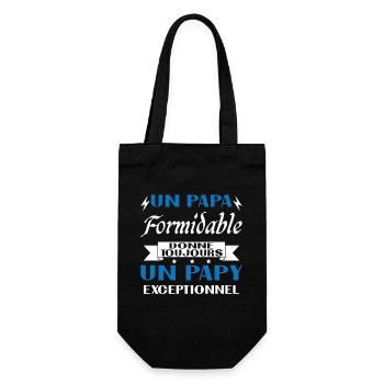 Papa Formidable Donne Toujours Papy Exceptionnel - Sac à bouteille - noir - Devant