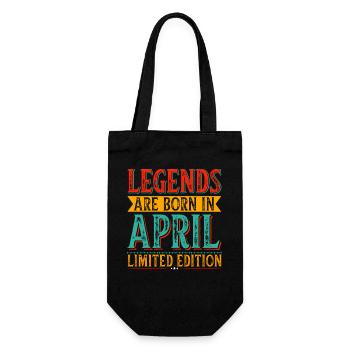 Legends are born in April limited edition Birthday - Gift Bag for Bottles - black - Front