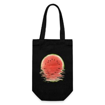Melon Sunset - Geschenkbeutel für Flaschen - Schwarz - Vorne