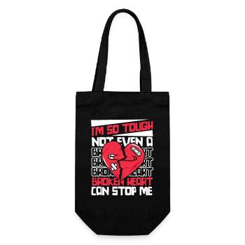 Not Even A Broken Heart Can Stop Me Open Heart - Gift Bag for Bottles - black - Front