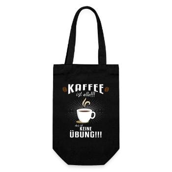 Kaffee ist alle!!! - Geschenkbeutel für Flaschen - Schwarz - Vorne