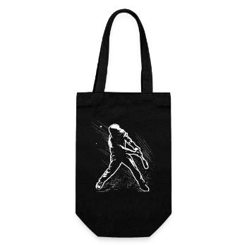 Baseballspieler - Geschenkbeutel für Flaschen - Schwarz - Vorne