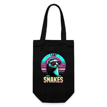 I Eat Snakes Vintage Mongoose - Gift Bag for Bottles - black - Front