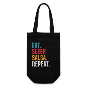 Eat Sleep Salsa Repeat for Salsa Dancers - Gift Bag for Bottles - black - Front