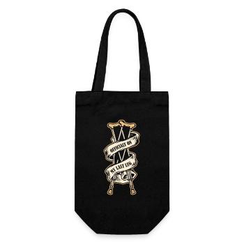 Officiellement, sur ma dernière jambe, os cassé de chirurgien, os - Sac à bouteille - noir - Devant
