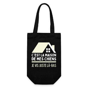 Je Vis Chez Mes Chiens Habite Maison De Mes Chiens - Sac à bouteille - noir - Devant