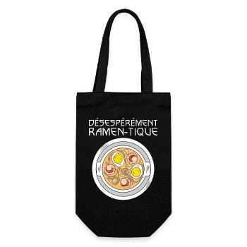 Ramen Bol Japonais Cuisine Corée Nouille Japonaise - Sac à bouteille - noir - Devant