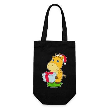 Forfait Noël girafe - Sac à bouteille - noir - Devant