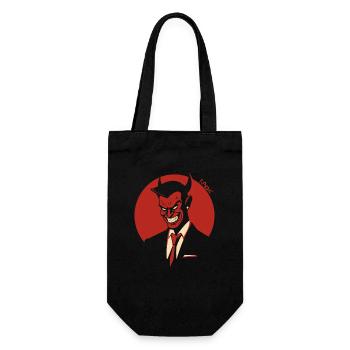 Satan Devil: A Logo of an Evil Corporation - Gift Bag for Bottles - black - Front