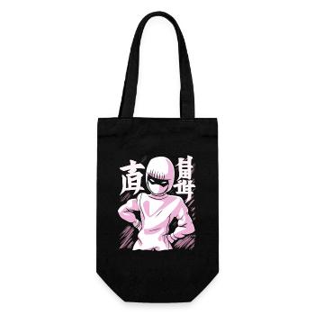 Sieh die Herrschaft des pinken Ninja - Geschenkbeutel für Flaschen - Schwarz - Vorne