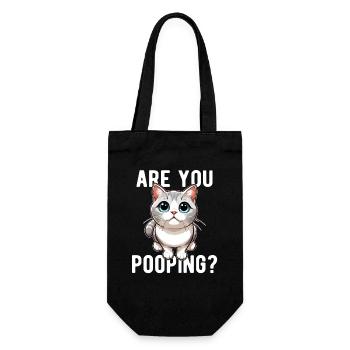 Faites-vous caca ? Drôle De Chat Drôle - Sac à bouteille - noir - Devant