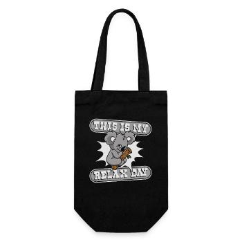 This Is My Relax Day Koalabear Eucalyptus Lover - Gift Bag for Bottles - black - Front