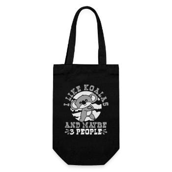 I Like Koalas And Maybe 3 People Koalabear - Gift Bag for Bottles - black - Front