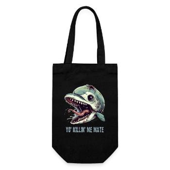 Beschwerde vom Zombie Delfin - Geschenkbeutel für Flaschen - Schwarz - Vorne