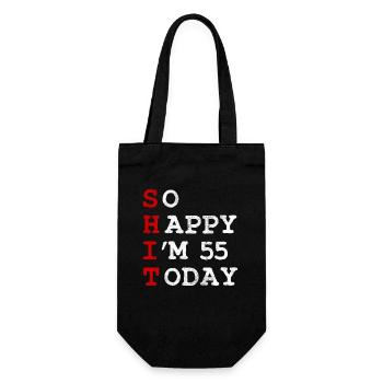 Anniversaire 55 Anniversaire Année Naissance Drôle - Sac à bouteille - noir - Devant