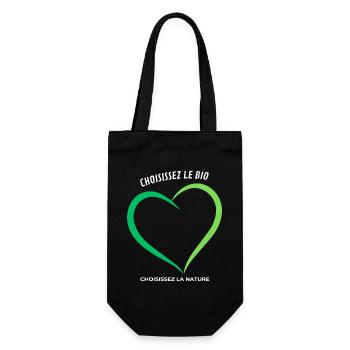 Wählen Sie Bio Wählen Sie die Natur - Geschenkbeutel für Flaschen - Schwarz - Vorne