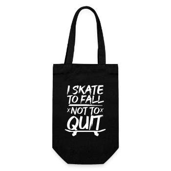 Skater Motivation - Geschenkbeutel für Flaschen - Schwarz - Vorne