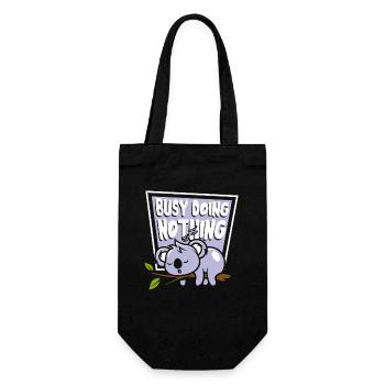 Busy Doing Nothing Koalabear Eucalyptus Lover - Gift Bag for Bottles - black - Front