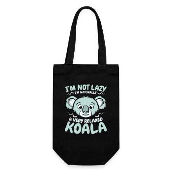 A Very Relaxed Koala Koalabear Phascolarctos - Gift Bag for Bottles - black - Front