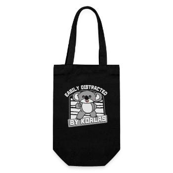 Easily Distracted By Koalas Koalabear Eucalyptus - Gift Bag for Bottles - black - Front