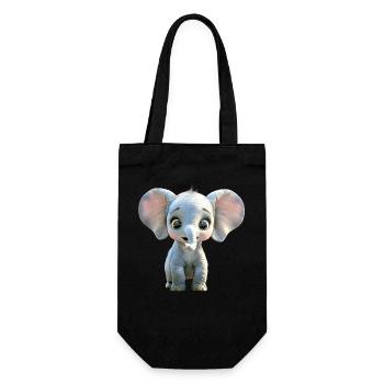 Elephant Africa Safari Wilderness Love Cute Elephant - Gift Bag for Bottles - black - Front