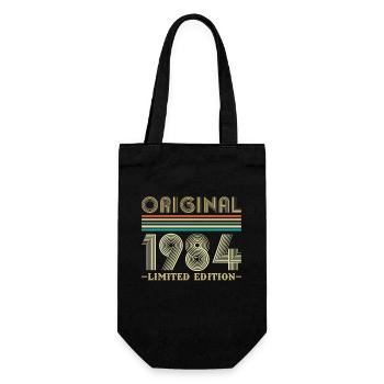Vinatge 1984 Birthday Gift - Gift Bag for Bottles - black - Front