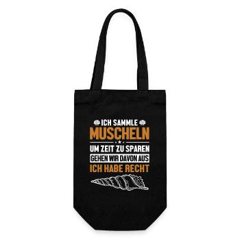 Muscheln haben immer Recht Shell Hunter Seashell - Sac à bouteille - noir - Devant