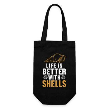 La vie est plus belle avec les coquillages Shell Hunter Seashell - Sac à bouteille - noir - Devant