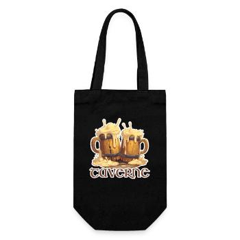 Taverne Bierkrüger voller Bier Rollenspiel - Geschenkbeutel für Flaschen - Schwarz - Vorne