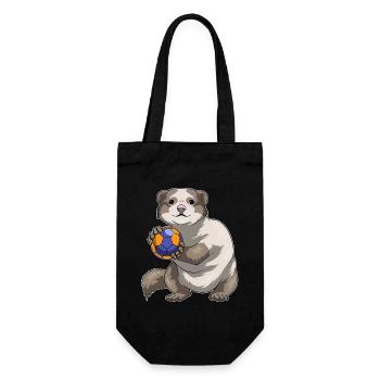 Ferret Handball Player Handball - Gift Bag for Bottles - black - Front