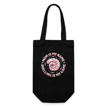 Mom Is My Name Shelling Is My Game Shell Seashell - Gift Bag for Bottles - black - Front