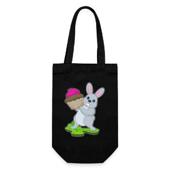 Cupcake lapin - Sac à bouteille - noir - Devant