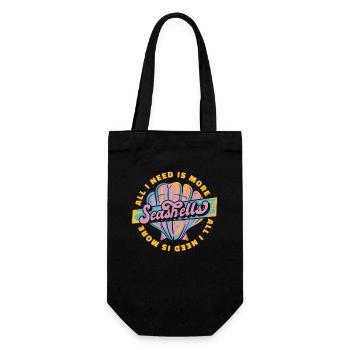 All I Need Is More Seashells Bivalvia Seashell - Gift Bag for Bottles - black - Front