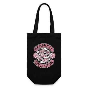 Seashell Collector Bivalvia Shell Hunter Seashell - Gift Bag for Bottles - black - Front