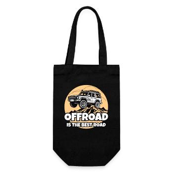 The best road is off-road, off-road - Gift Bag for Bottles - black - Front