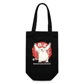 The bipolar polar bear polar bear waves goodbye - Gift Bag for Bottles - black - Front