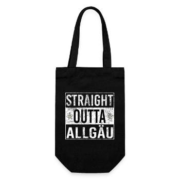 Straight Outta Allgäu - Geschenkbeutel für Flaschen - Schwarz - Vorne
