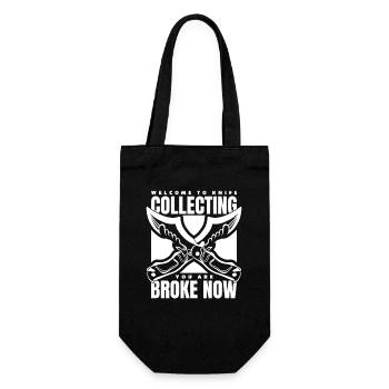 Vous êtes fauché maintenant couteau de boucher couteau de restauration - Sac à bouteille - noir - Devant